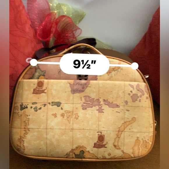 💼🧳FEMOOBORO TRAVEL BAG, LEATHER, MAP PRINT💼IITALY🧳#FEMO - Picture 13 of 17